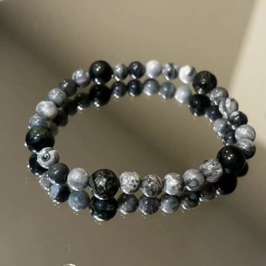 Grey Bead Bracelet